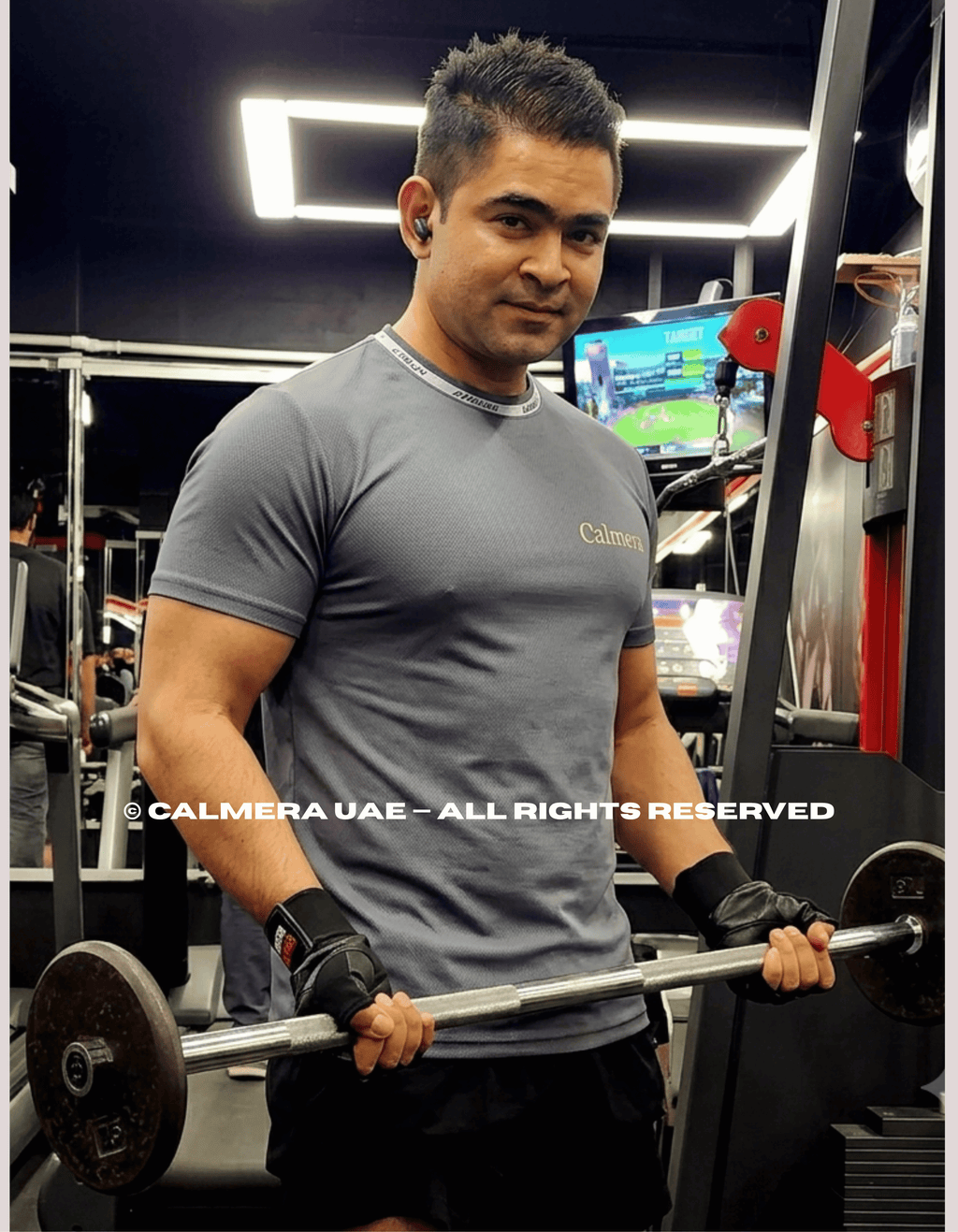 Calmera Men's Sports Performance T-Shirt – Gym & Running