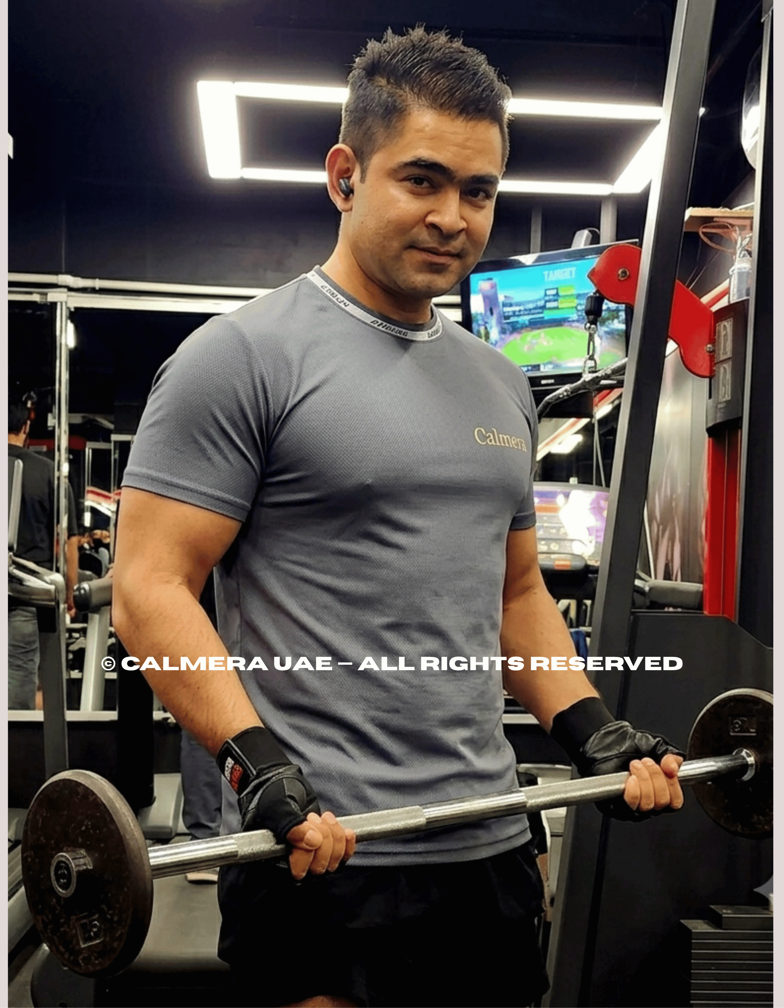 Calmera Men's Sports Performance T-Shirt – Gym & Running