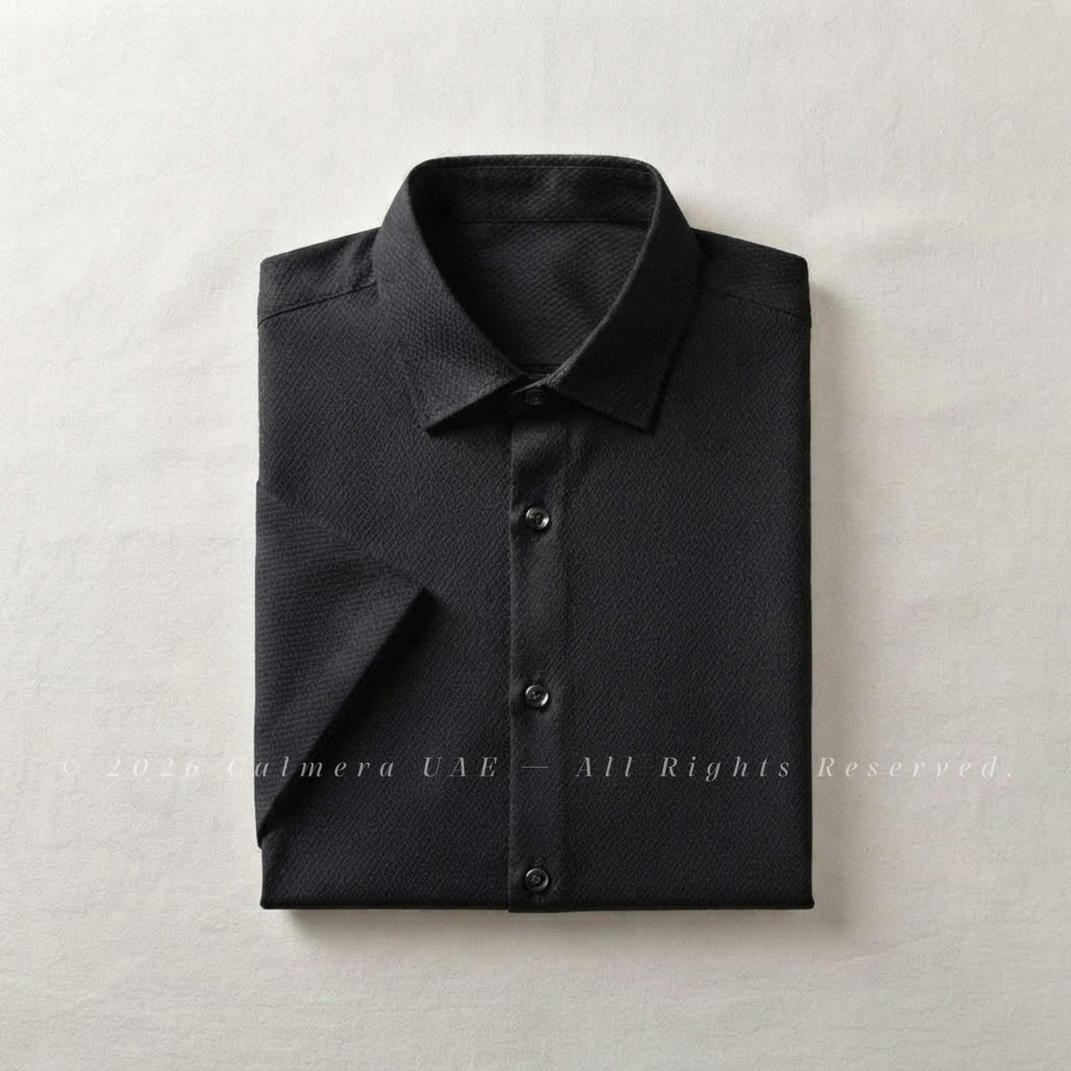 Calmera Waffle Texture Knit Shirt