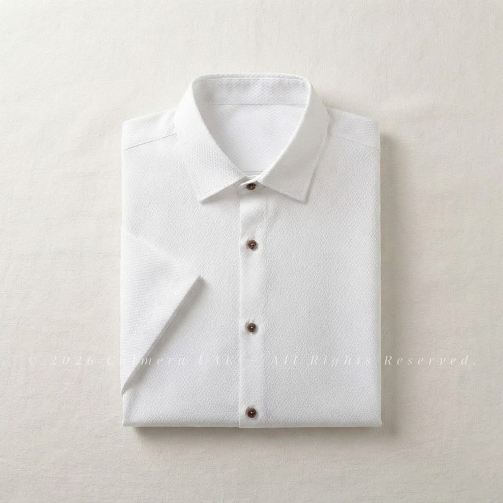 Calmera Waffle Texture Knit Shirt