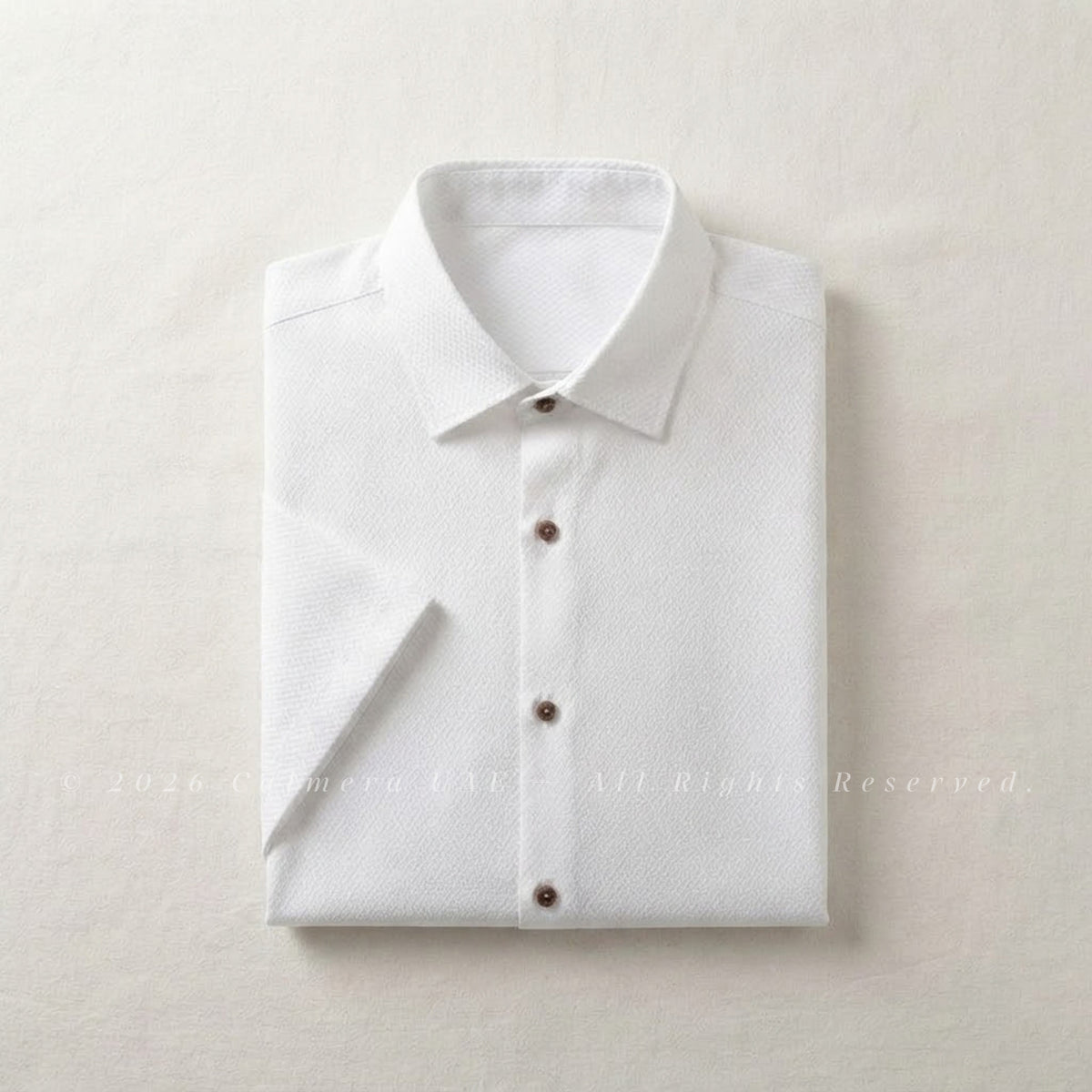 Calmera Waffle Texture Knit Shirt