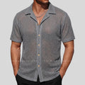 Mesh Textured Stretch Shirt