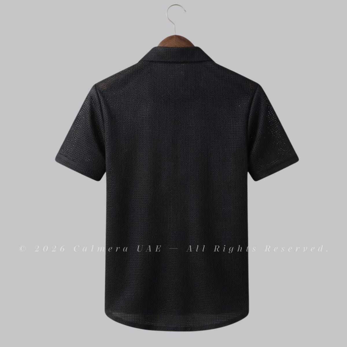 Mesh Textured Stretch Shirt