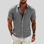 Calmera Waffle Texture Knit Shirt
