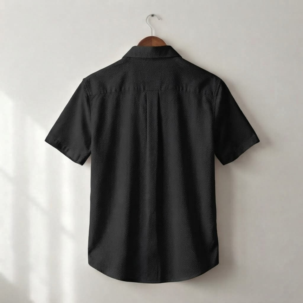 Calmera Waffle Texture Knit Shirt