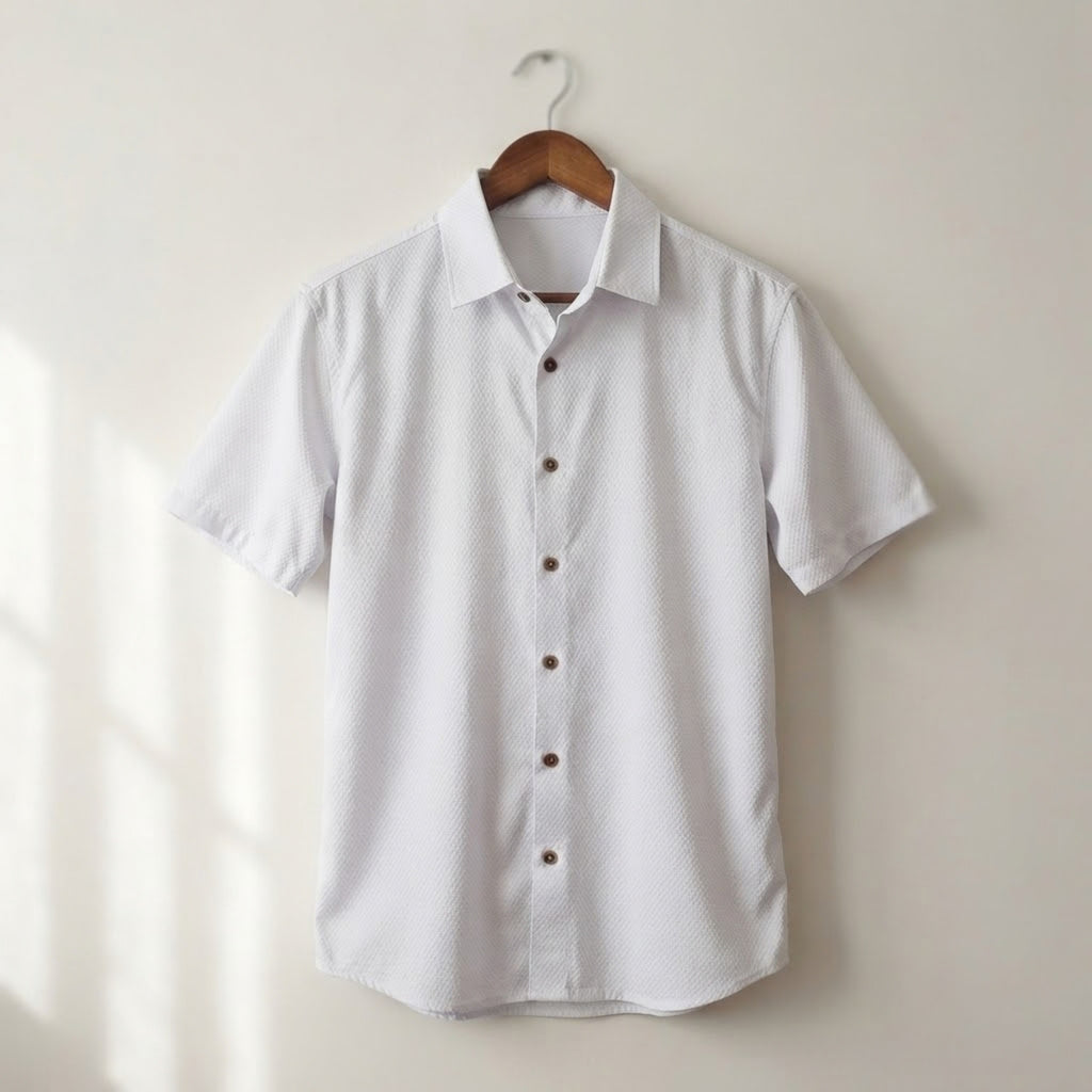 Calmera Waffle Texture Knit Shirt