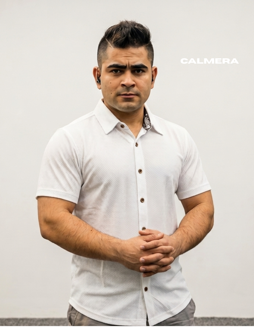 Signature Textured White Shirt