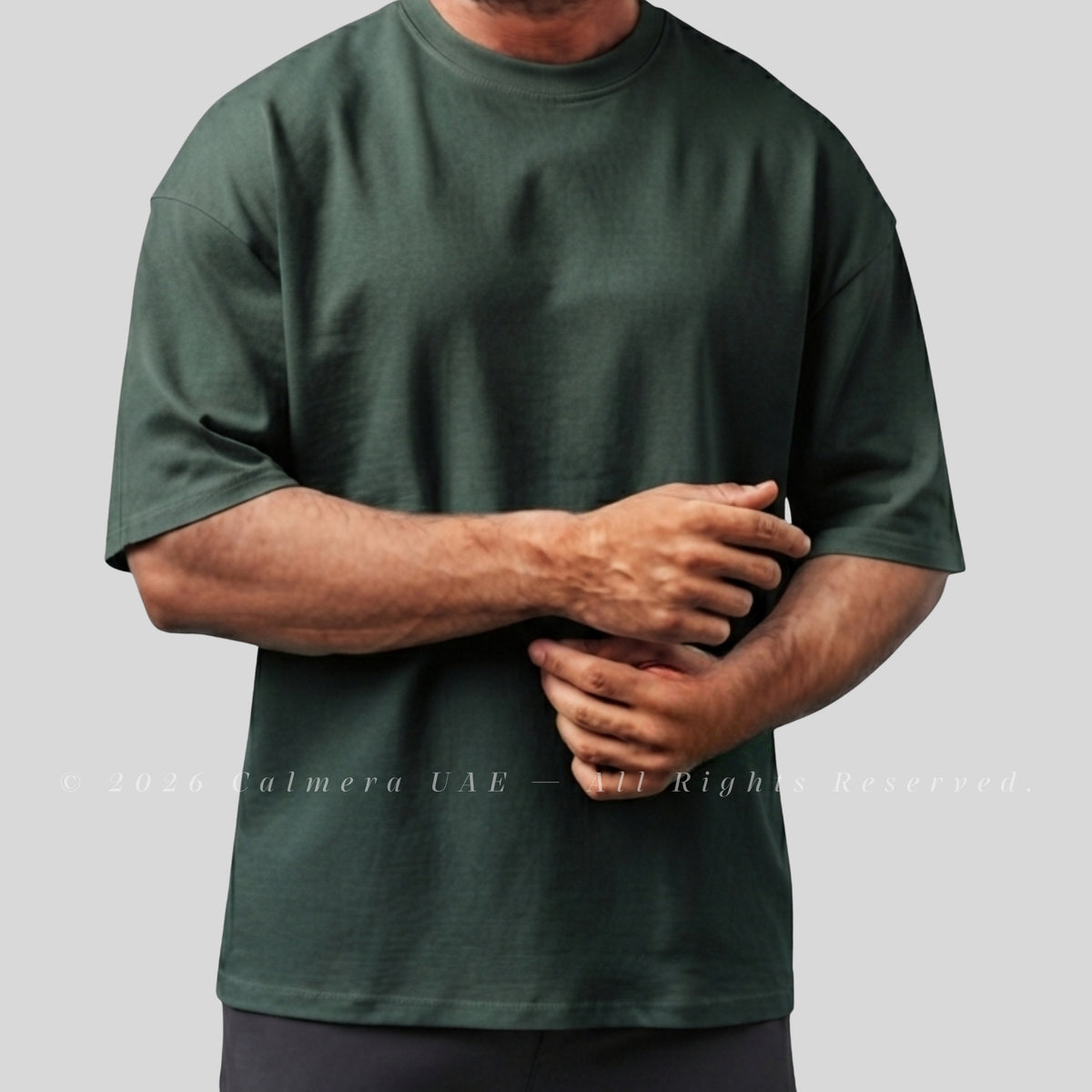Calmera Essential Oversized Tee – Forest Green