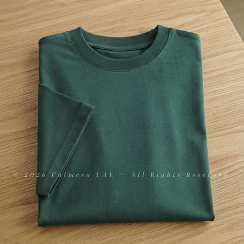 Calmera Essential Oversized Tee – Forest Green