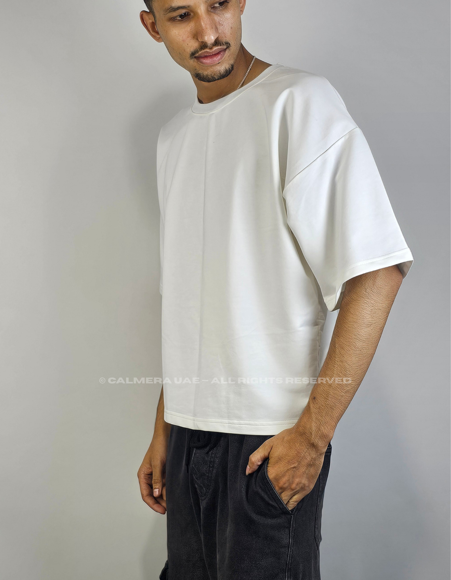 Calmera Essential Oversized Tee – Chalk White
