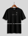 Calmera Minimalist Embossed Oversized T-Shirt – Pitch Black