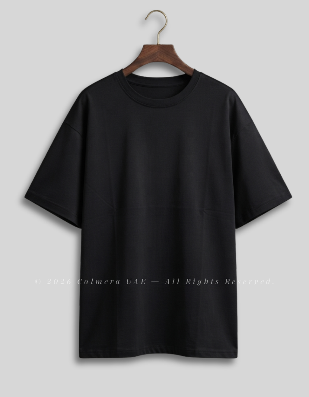 Calmera Essential Oversized Tee – Pitch Black