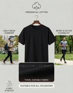 Calmera Essential Oversized Tee – Pitch Black