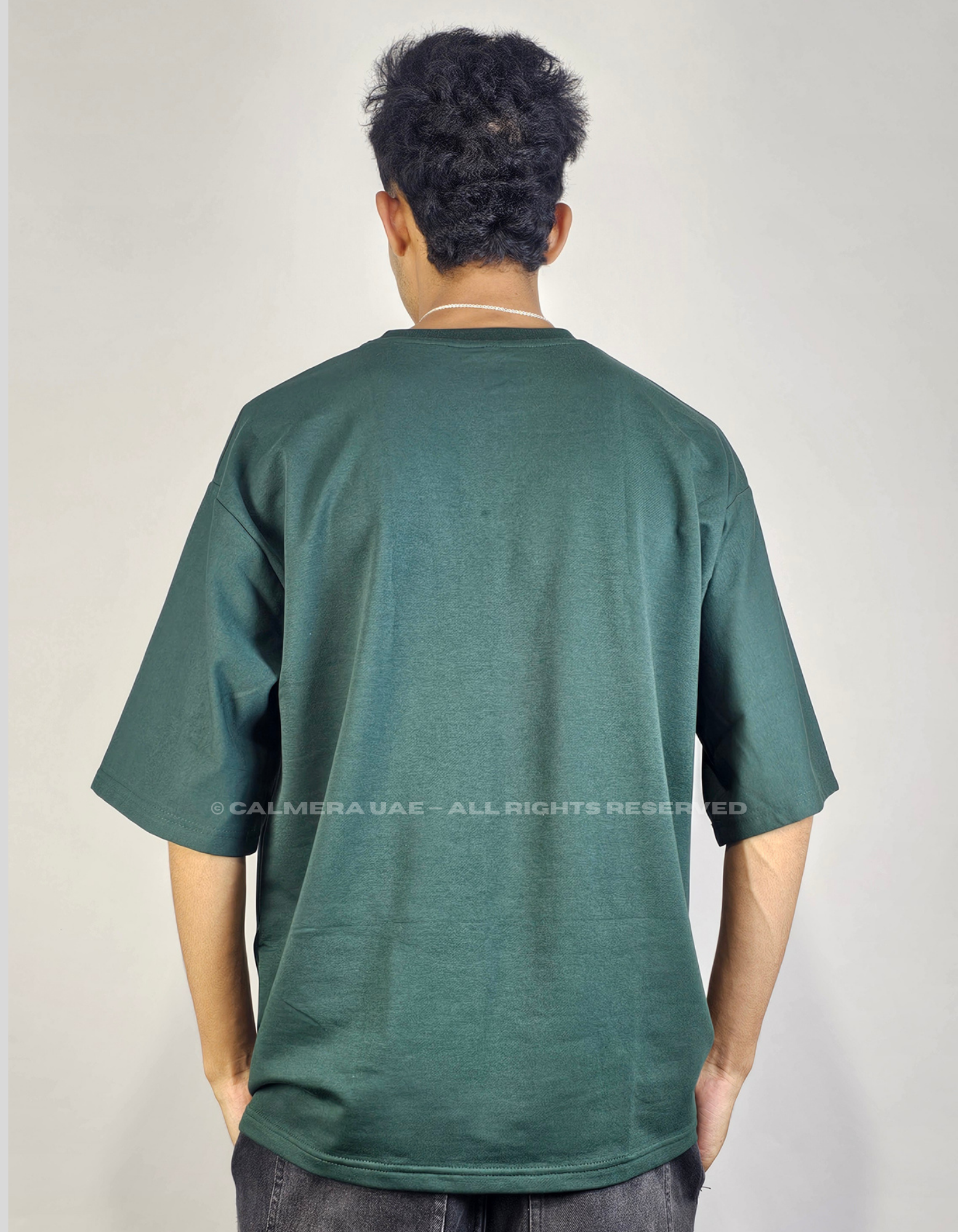 Calmera Essential Oversized Tee – Forest Green