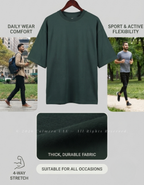 Calmera Essential Oversized Tee – Forest Green