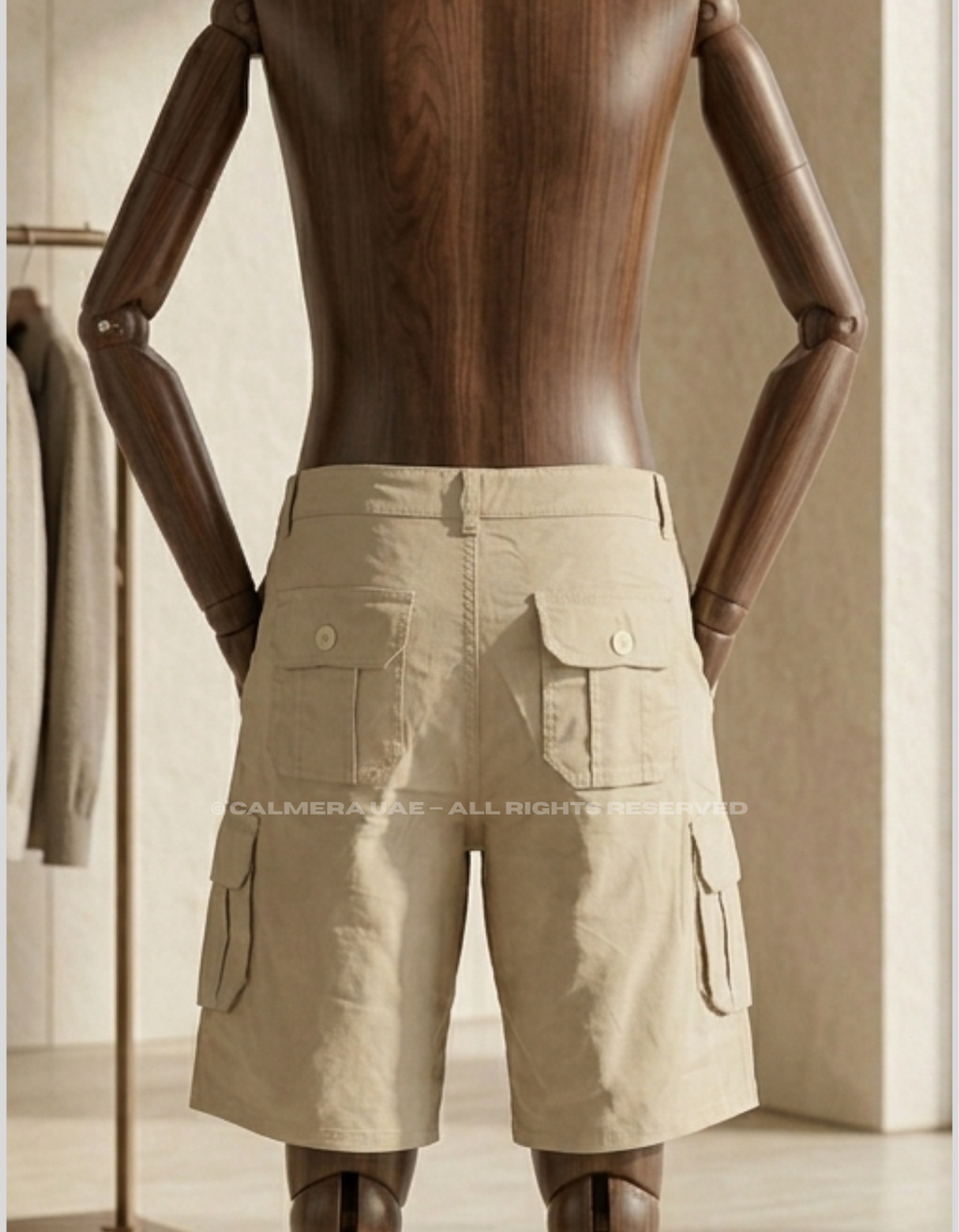 Cream Cargo Shorts