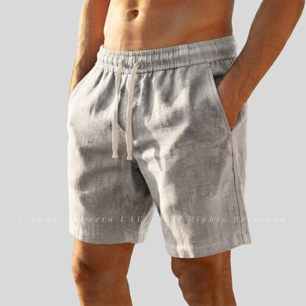 Calmera Linen Shorts – Beige