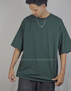 oversized dark green t-shirt demo
