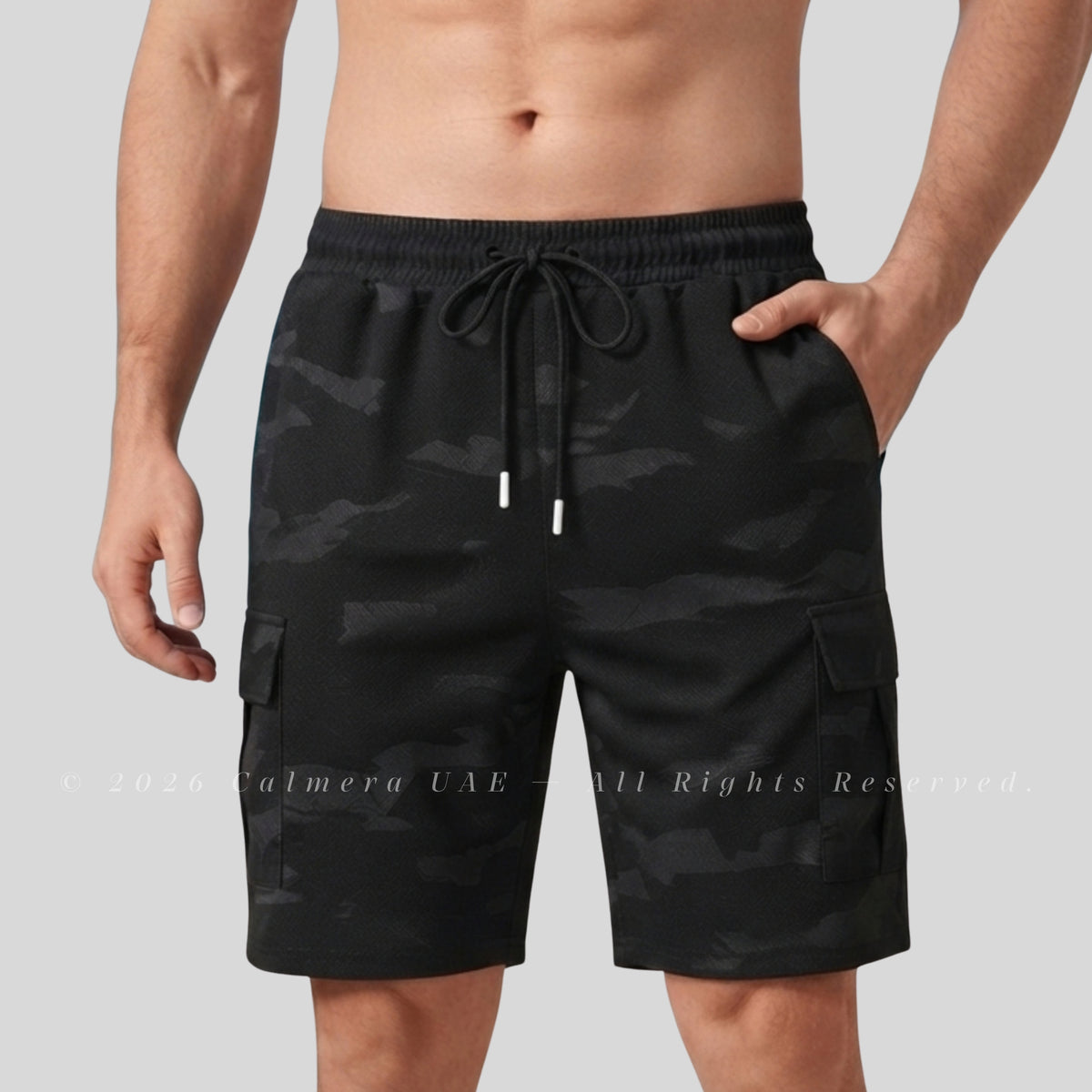 Calmera Cargo Shorts – Black