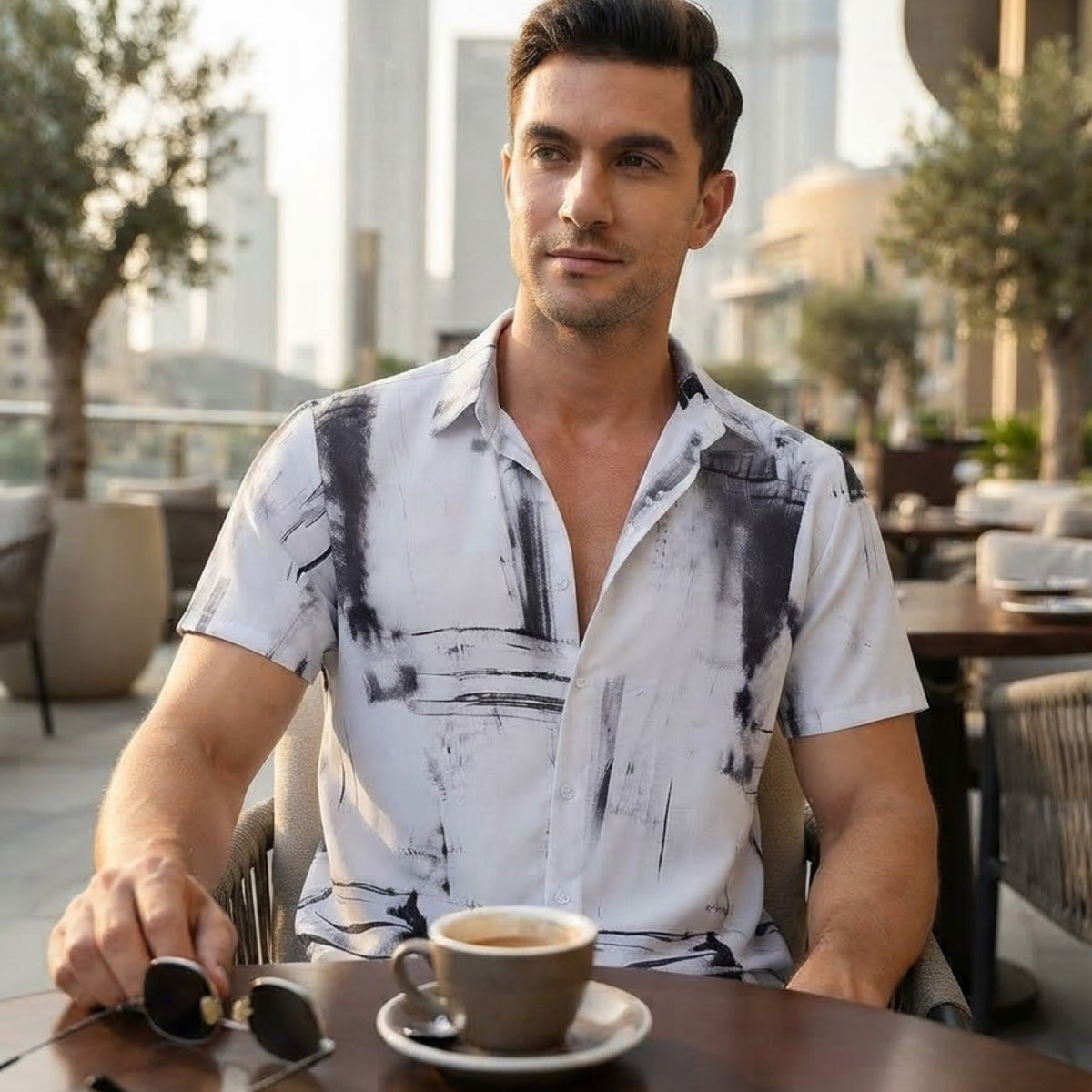 Calmera Abstract Brush Stroke Shirt