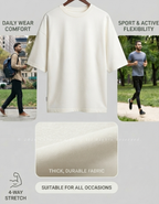 Calmera Essential Oversized Tee – Chalk White